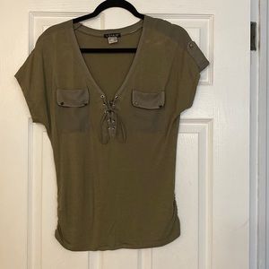Army green blouse
